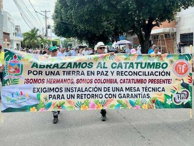 Protesta pacífica de los maestros en el Catatumbo. La Opinión