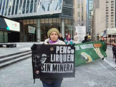 - Protesta contra la Convención de las Mineras y Gobiernos, hoy en Toronto, Canadá. Foto OLCA